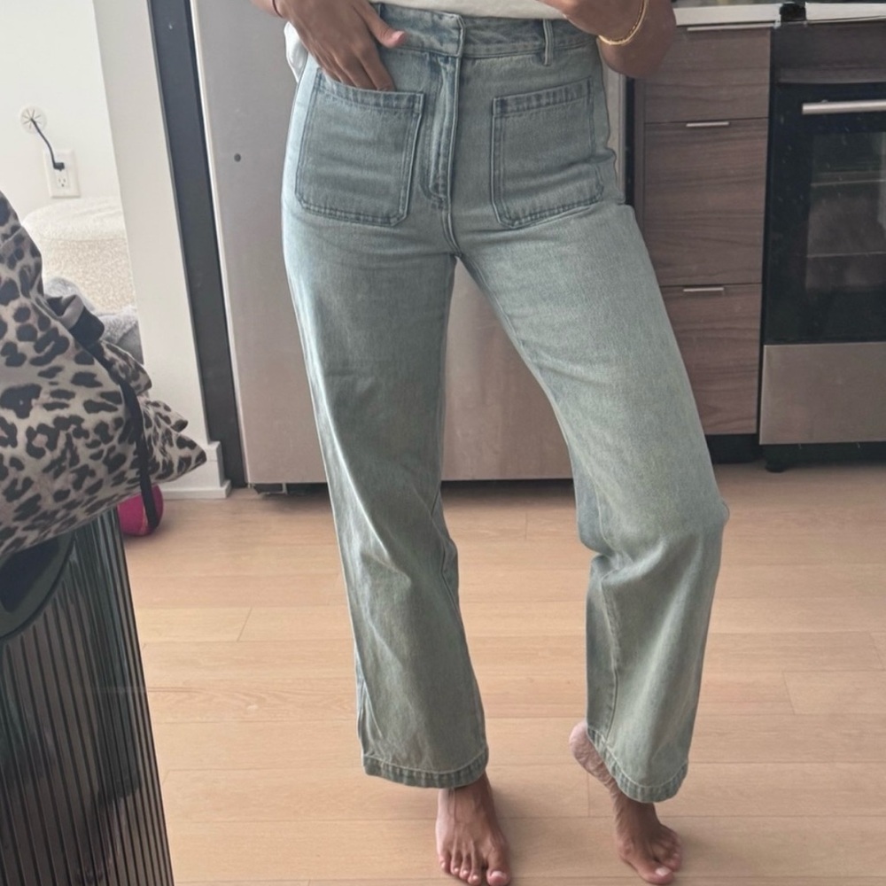 Dior Light Wash Wide Leg Jeans Women’s Size 26 High Rise Designer Denim - Picture 3 of 8